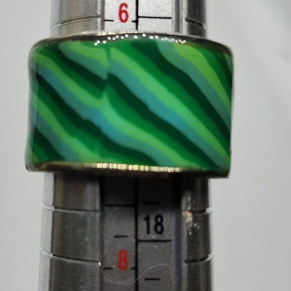 Green & Blue Swirl Ring - Picture 5 of 5